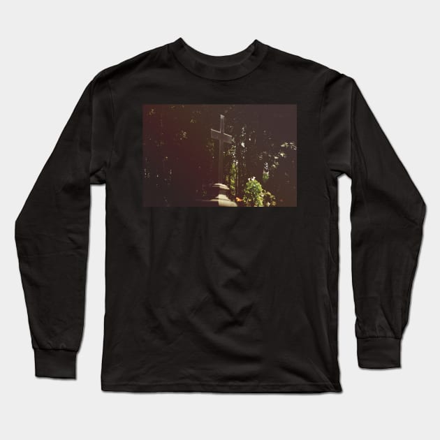 Cemetery cross Long Sleeve T-Shirt by EvgeniiV